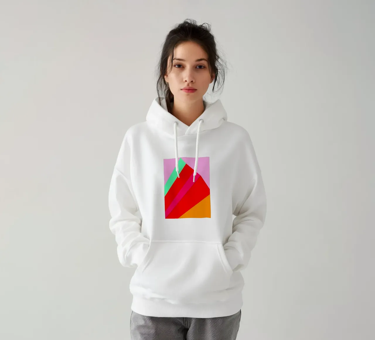 Colore felpa con cappuccio da stewar