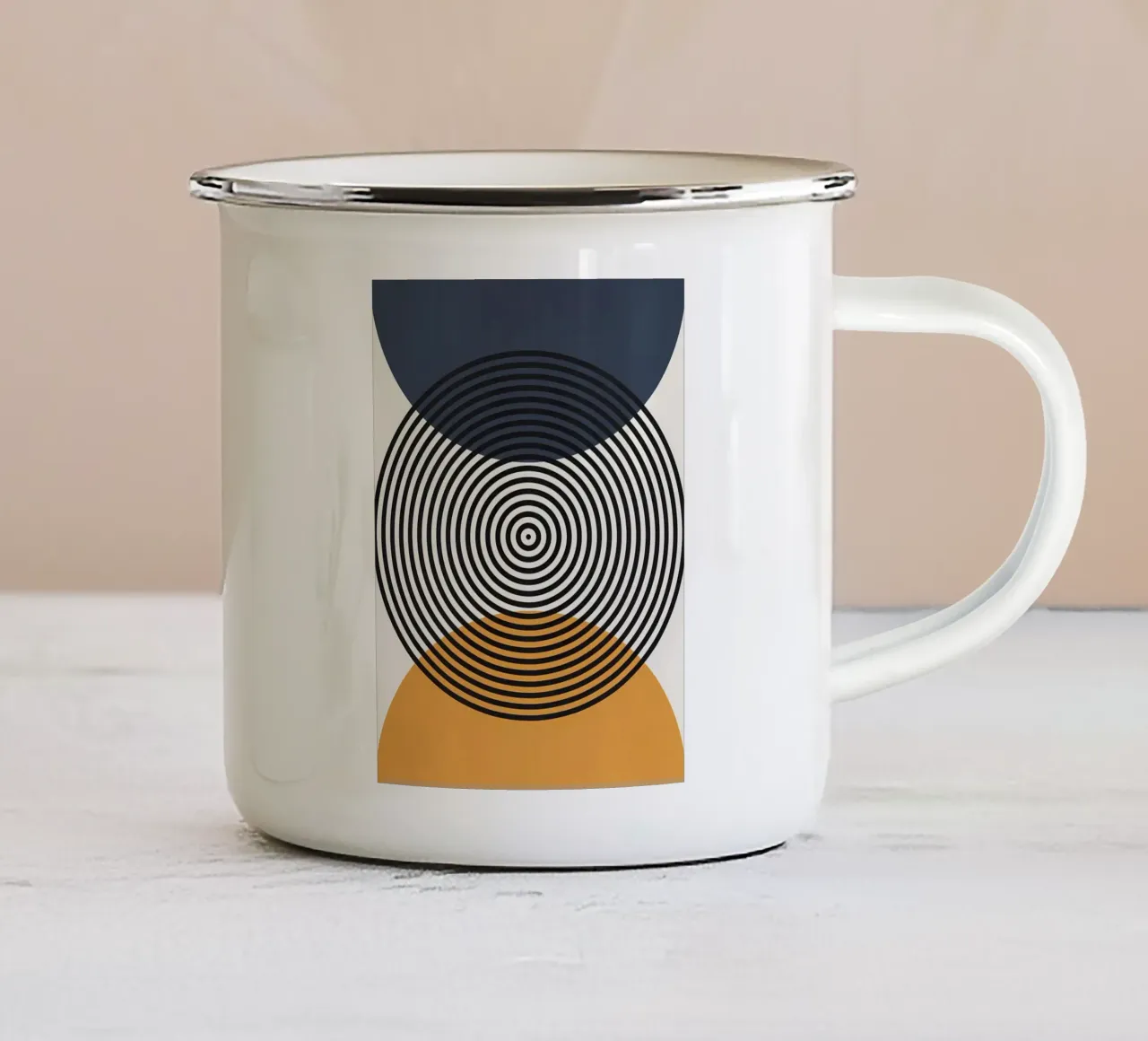 Minimalista 3 tazza in smalto da stewar