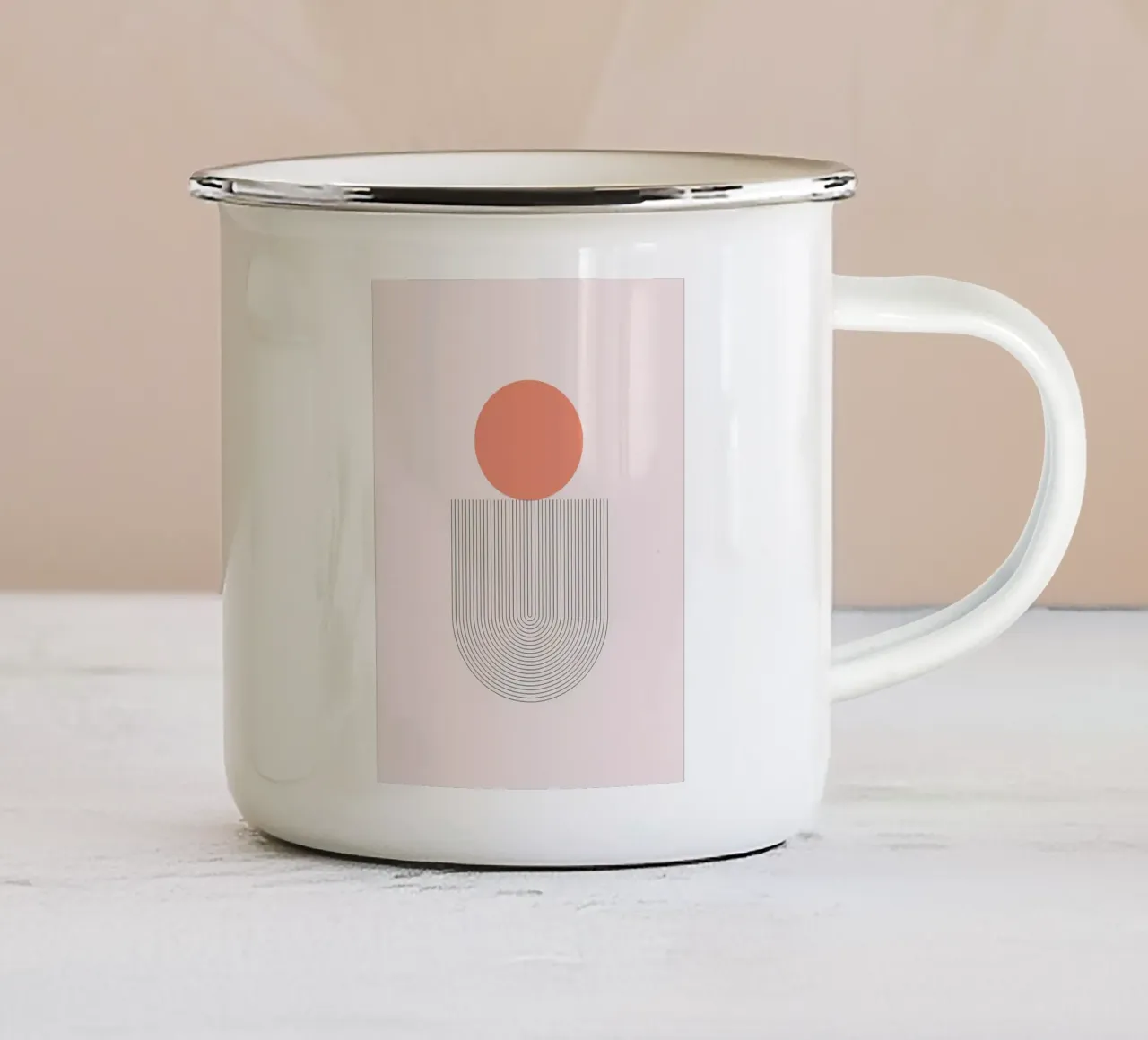 Minimalista 6 tazza in smalto da stewar
