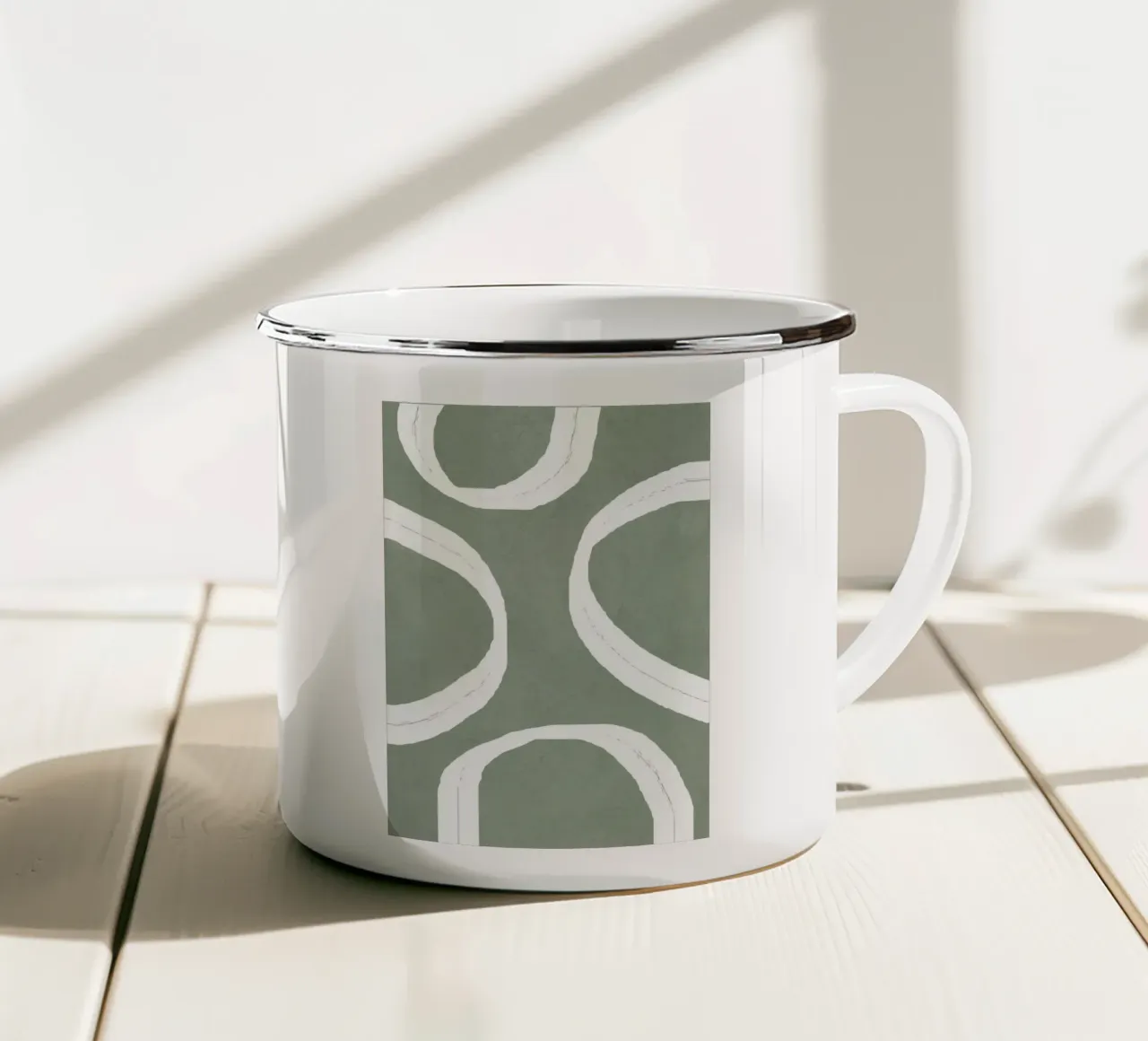 Abstract Lines I emaille mok van Flow Line