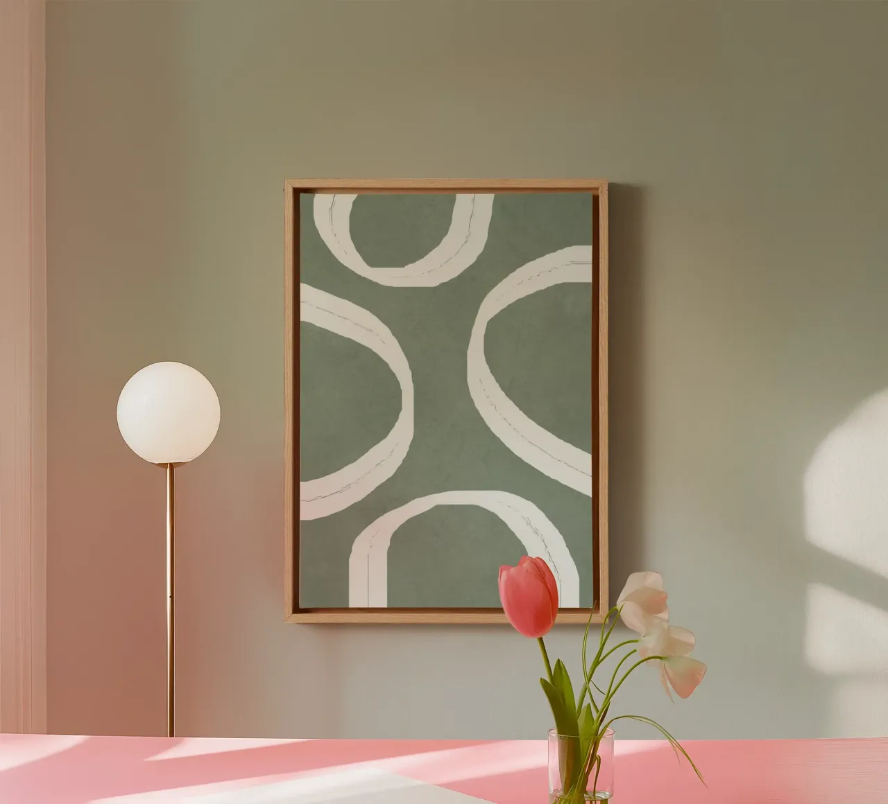 Abstract Lines I canvas van Flow Line