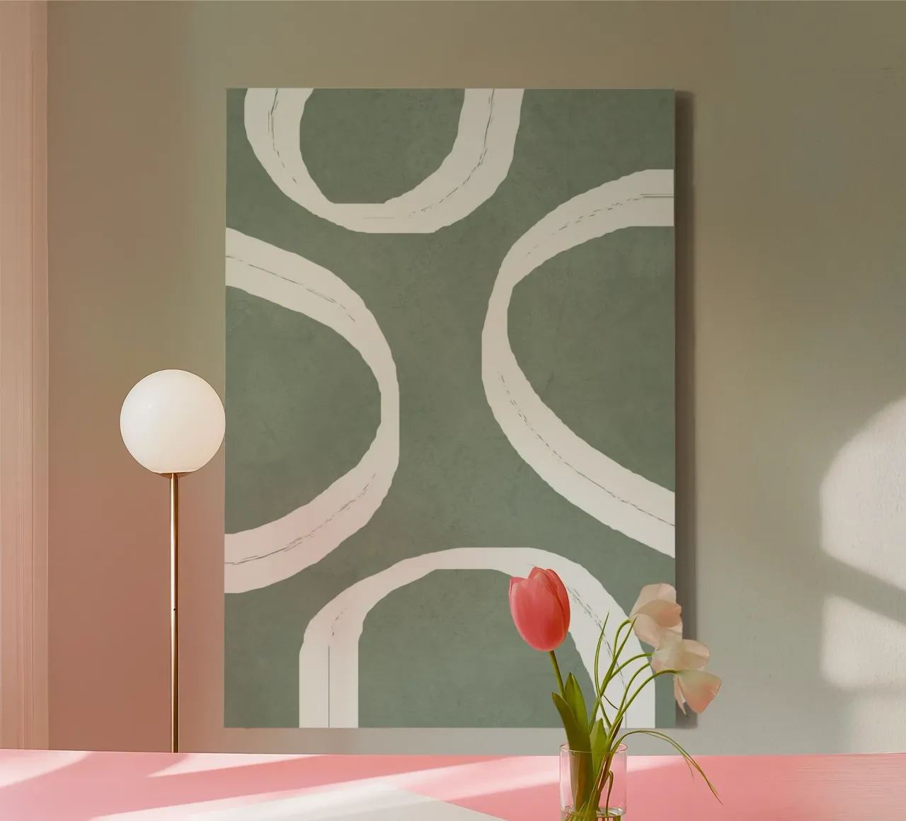 Abstract Lines I canvas van Flow Line