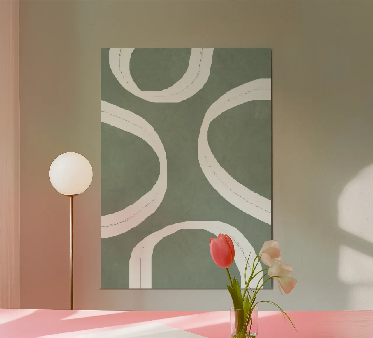 Abstract Lines I carta hahnemühle da Flow Line