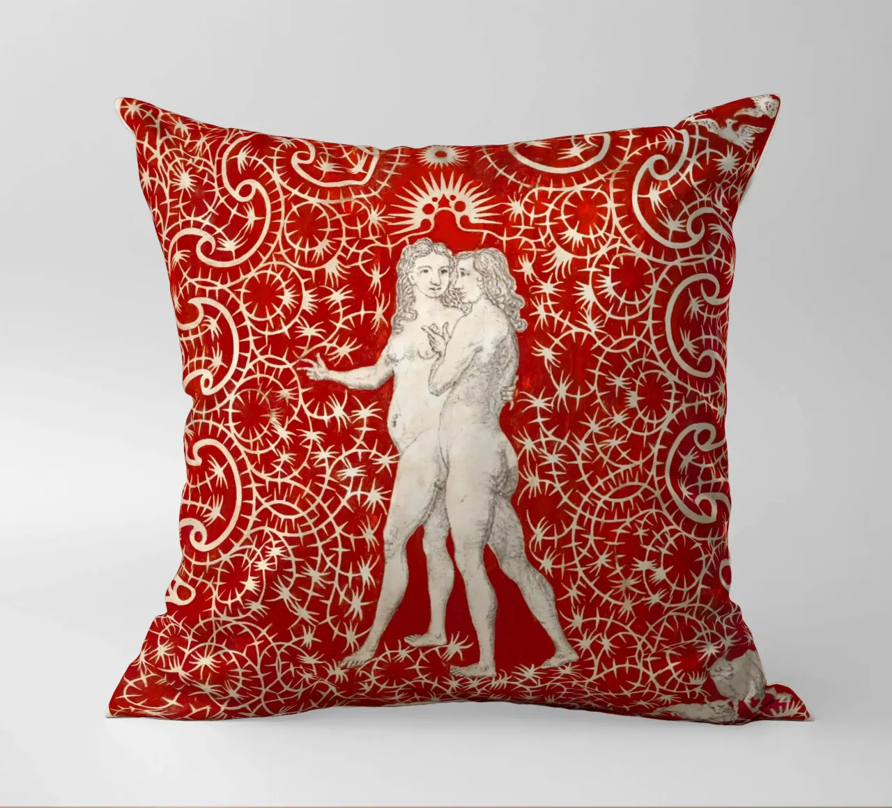 Adam and Eve in the Garden cuscino da vintageshop