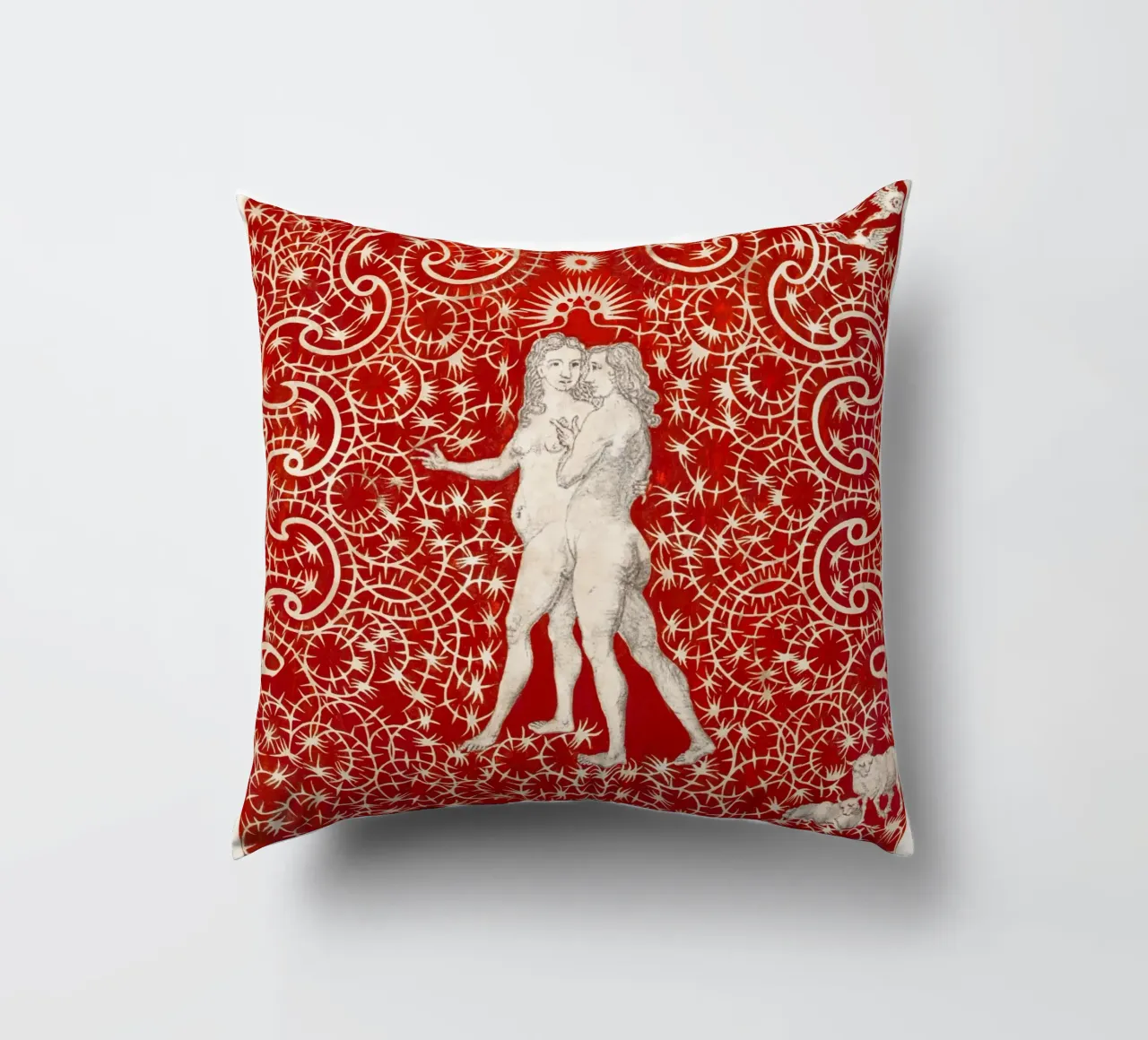 Adam and Eve in the Garden cuscino da vintageshop