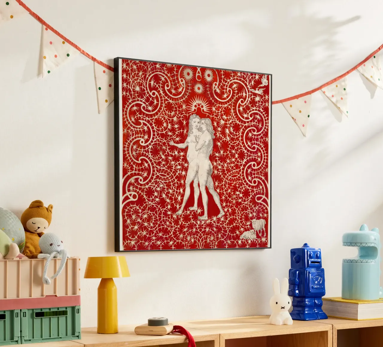 Adam and Eve in the Garden alluminio dibond da vintageshop