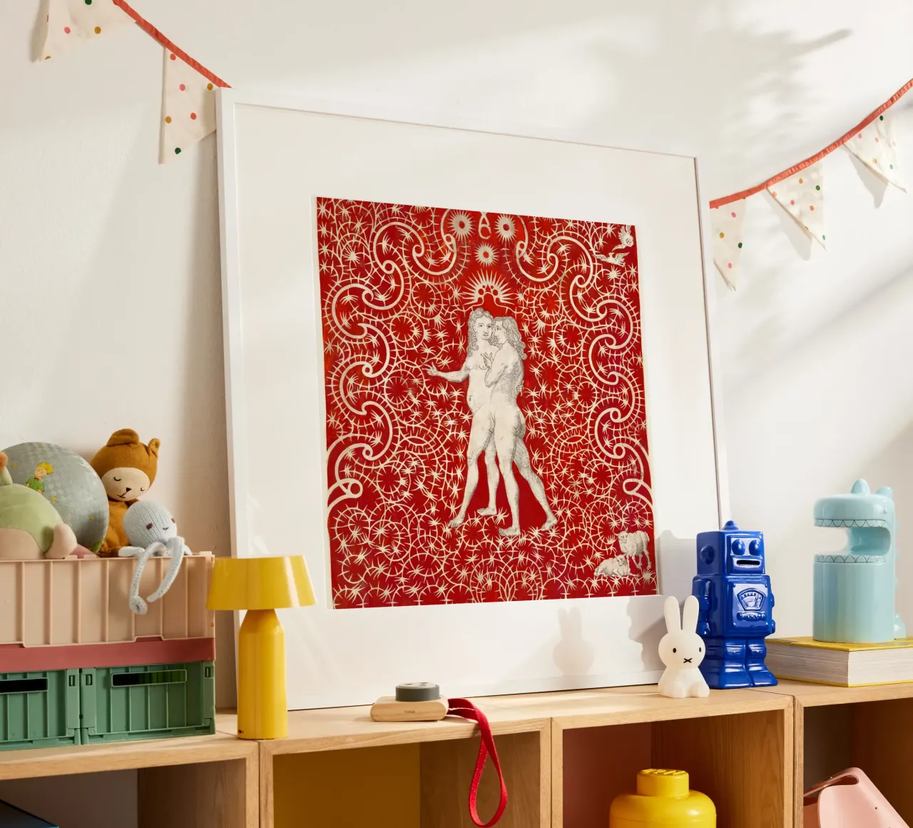 Adam and Eve in the Garden carta hahnemühle da vintageshop