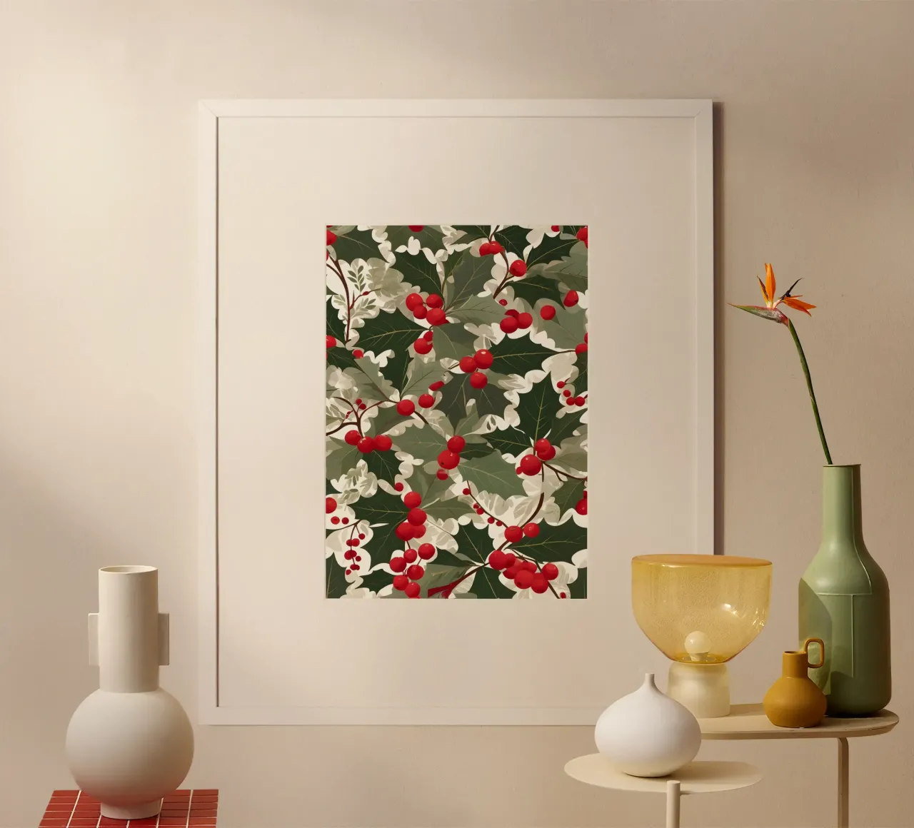 Holly Pattern poster by Twinkle & Thread