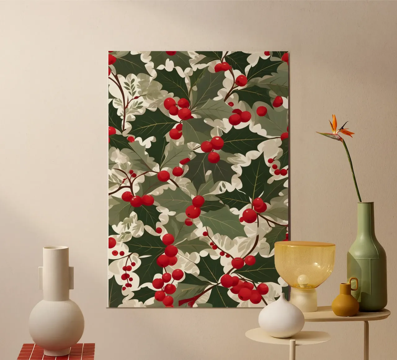 Holly Pattern poster by Twinkle & Thread