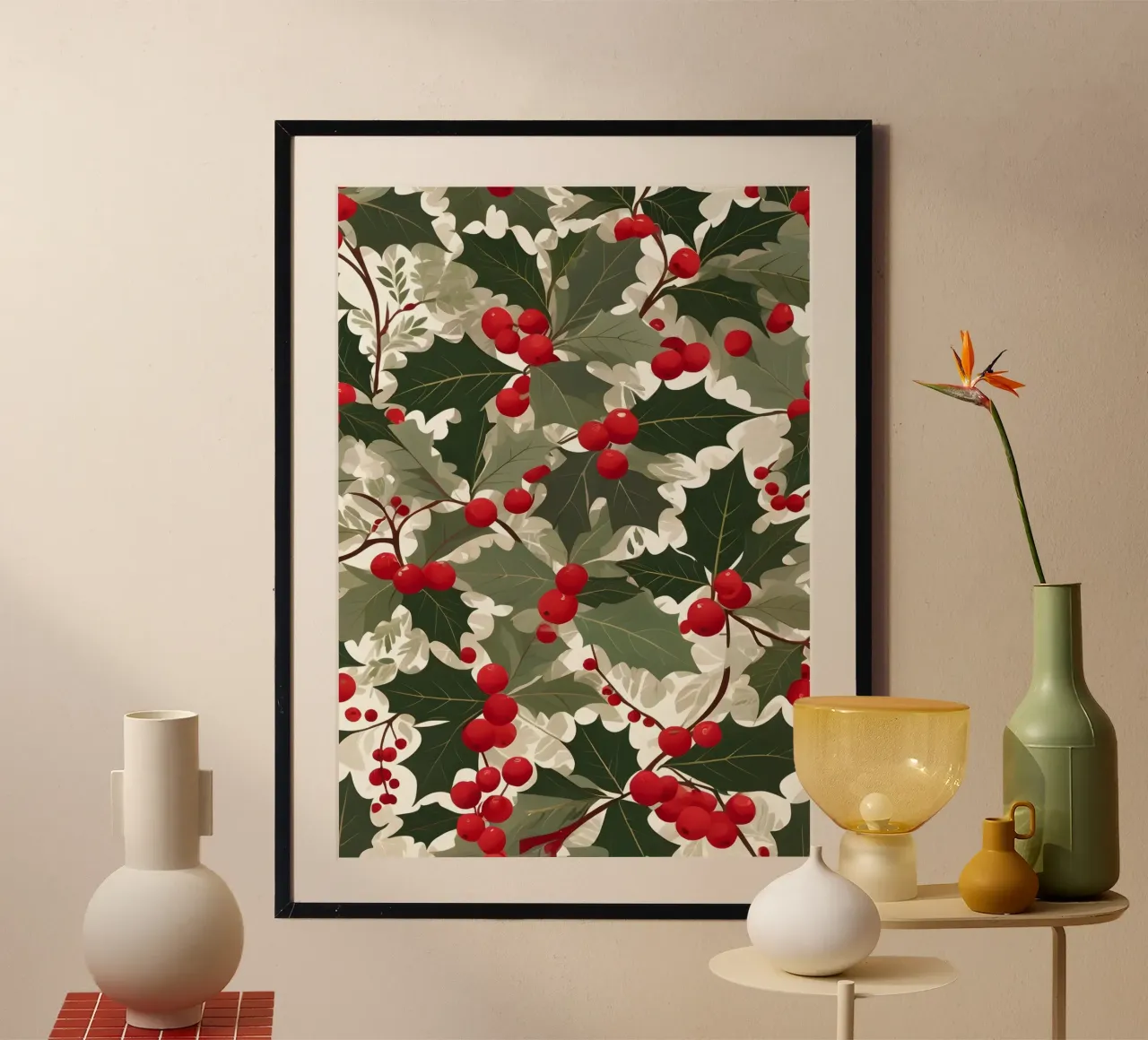 Holly Pattern poster by Twinkle & Thread