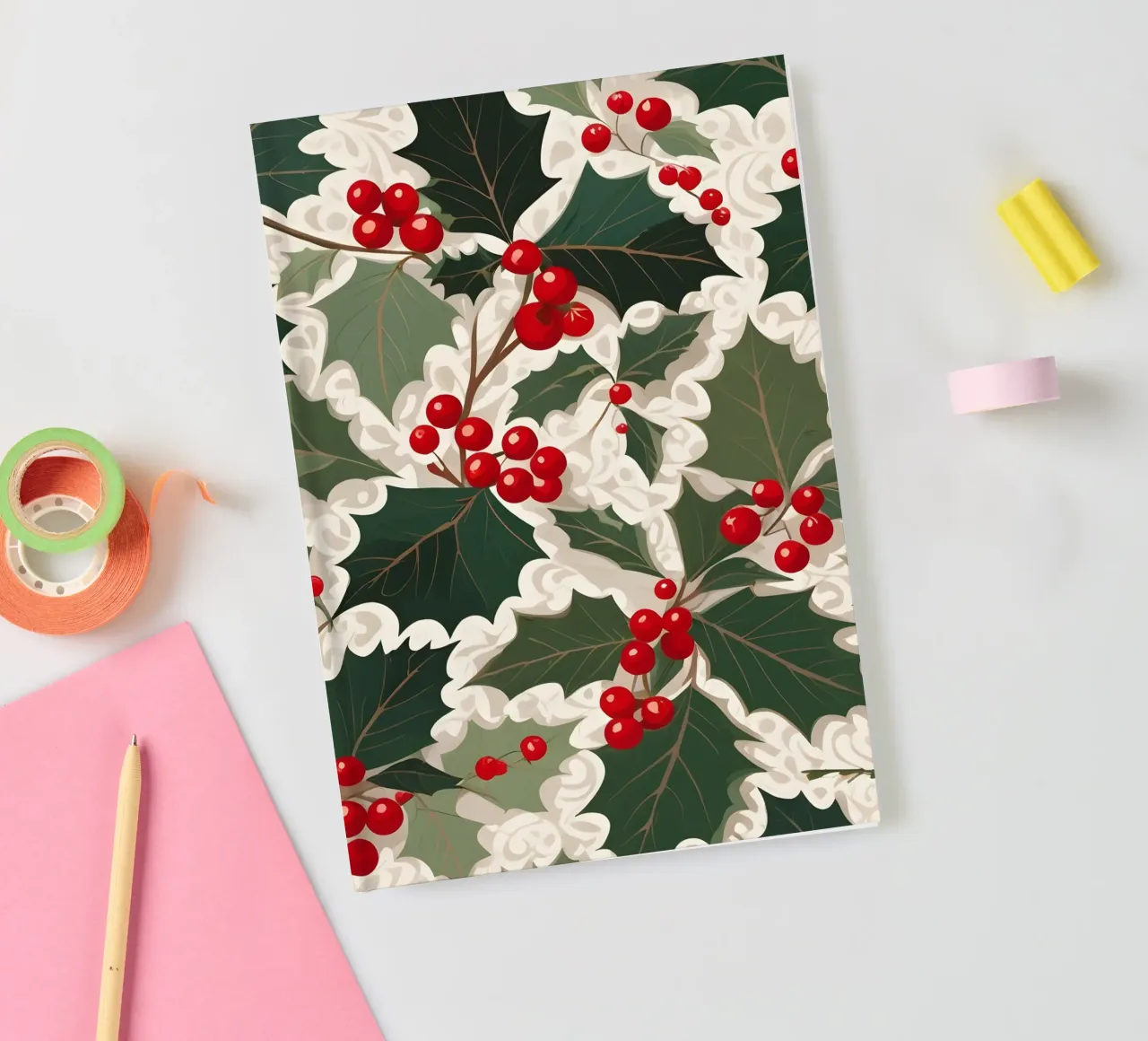 Holly Pattern notebook by Twinkle & Thread