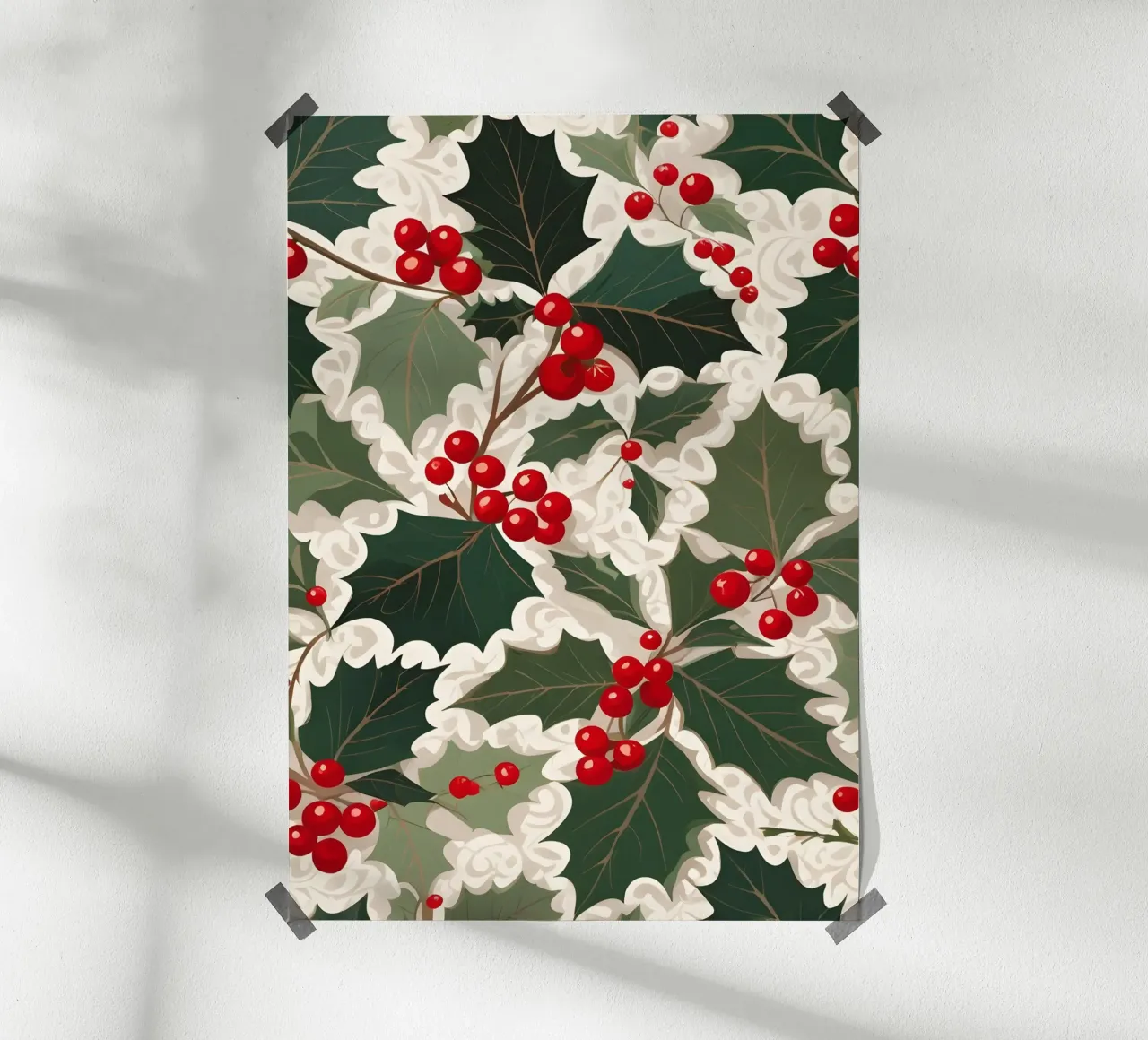 Holly Pattern poster by Twinkle & Thread