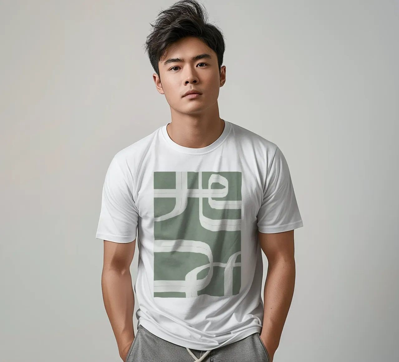 Abstract Lines II T-Shirt von Flow Line