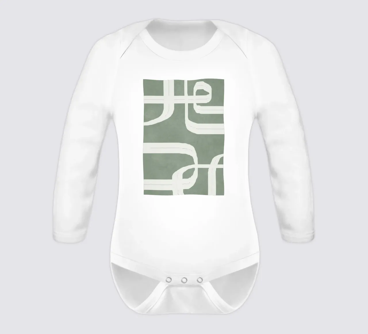 Abstract Lines II body neonato maniche lunghe da Flow Line