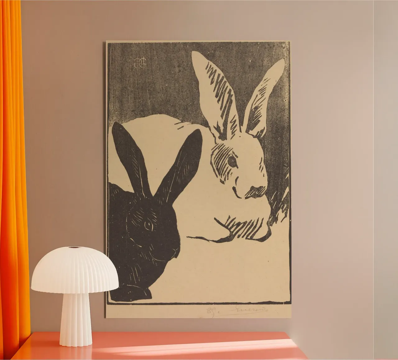 Rabbits (Les Lapins) alluminio dibond da vintageshop