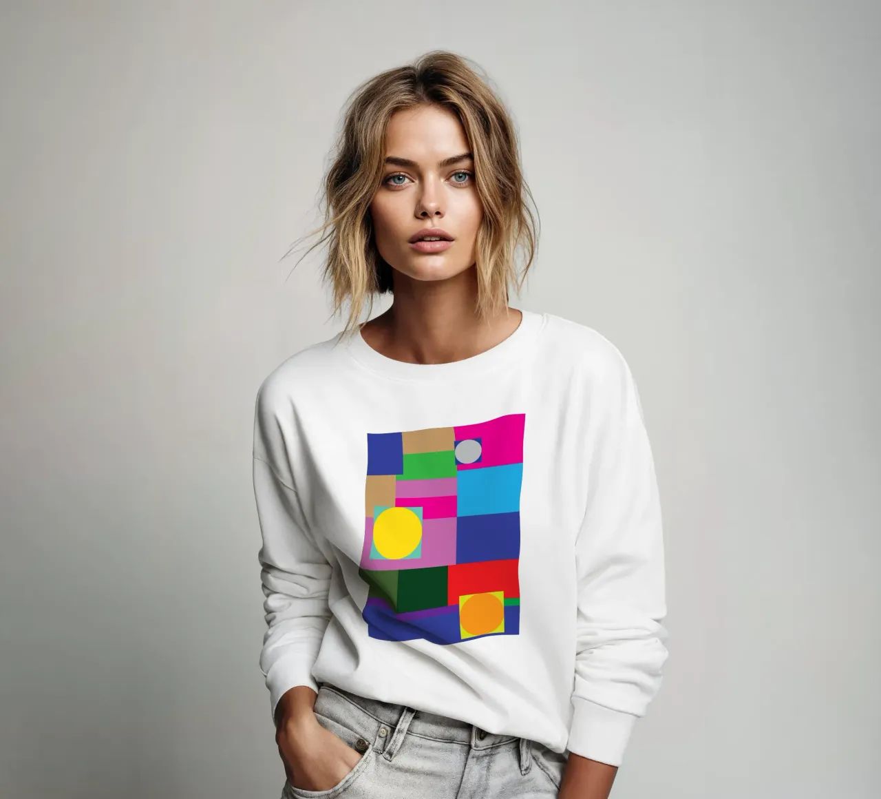 Rechteck und Kreis Sweatshirt von Plumpz