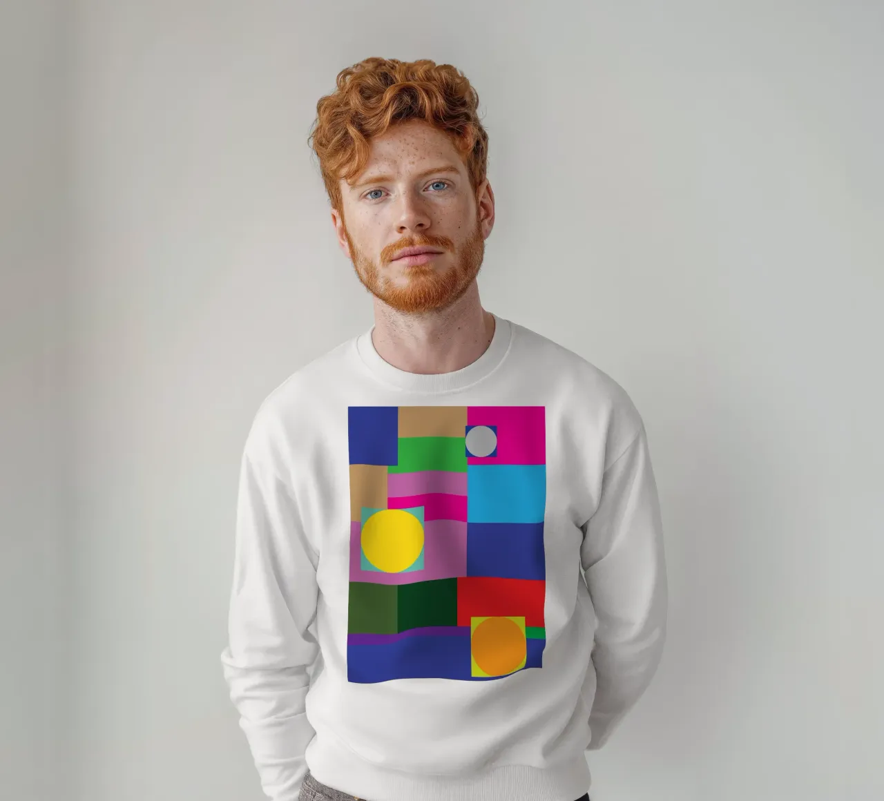 Rechteck und Kreis Sweatshirt von Plumpz