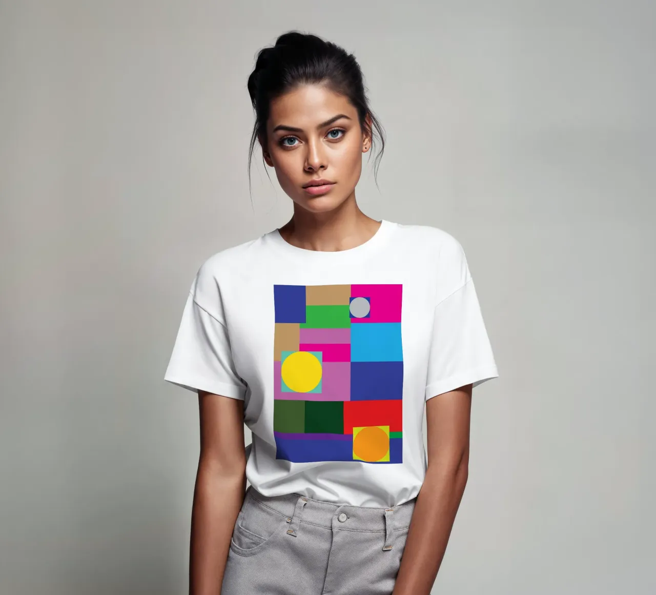 rectángulo y círculo camiseta de Plumpz