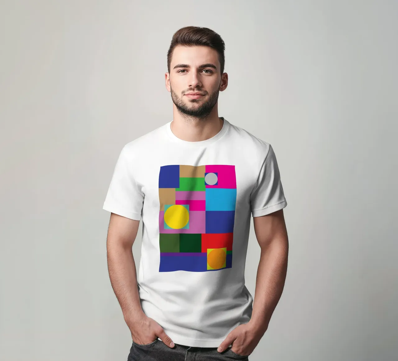 rectángulo y círculo camiseta de Plumpz