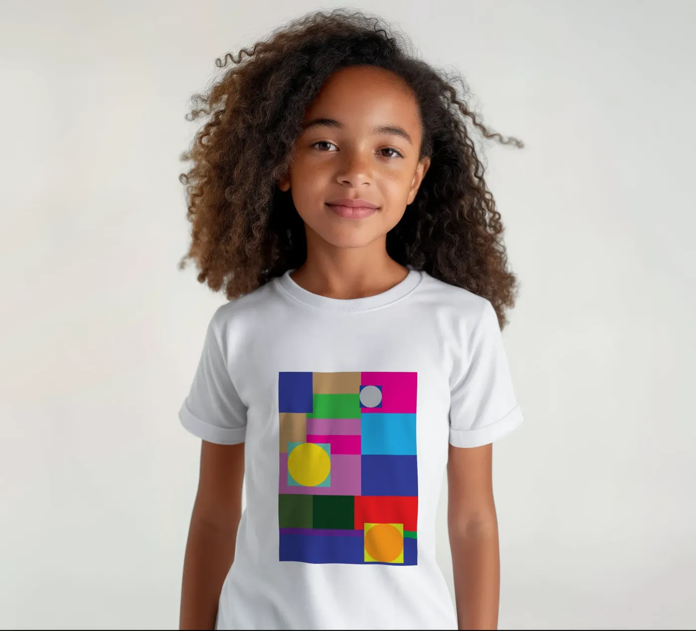 rettangolo e cerchio t-shirt bambini da Plumpz