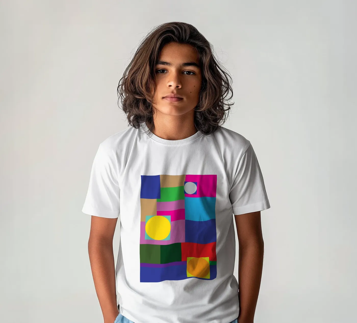 rettangolo e cerchio t-shirt bambini da Plumpz