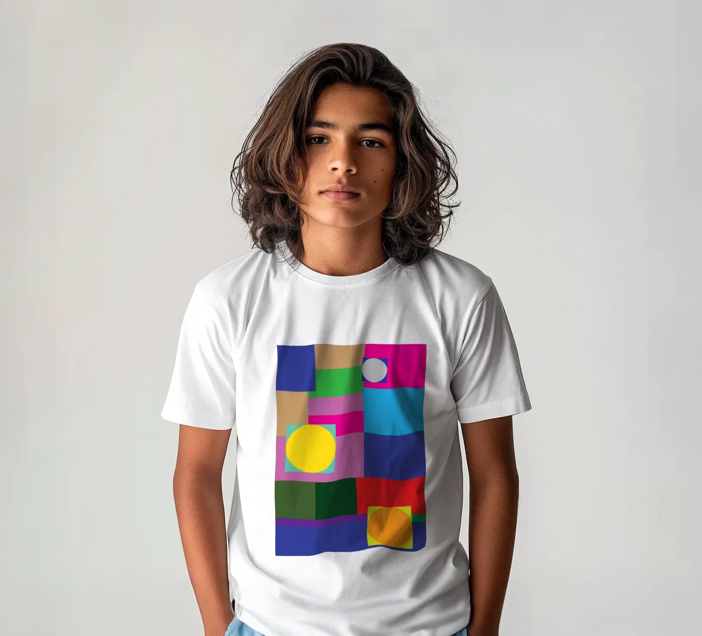 rettangolo e cerchio t-shirt bambini da Plumpz