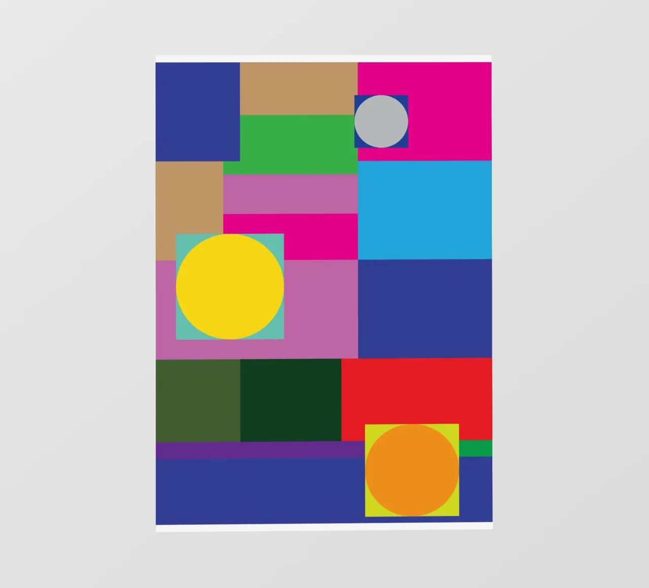 rechthoek en cirkel fotobehang van Plumpz