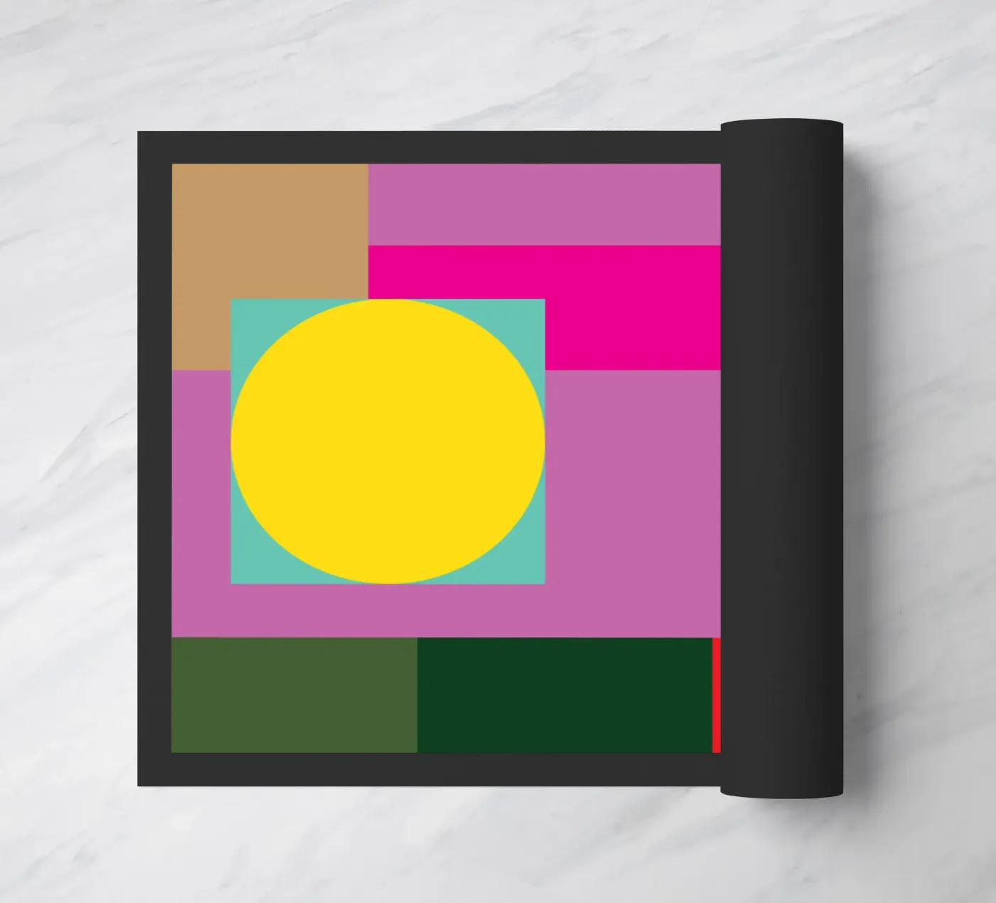 rectangle and circle deurmat van Plumpz