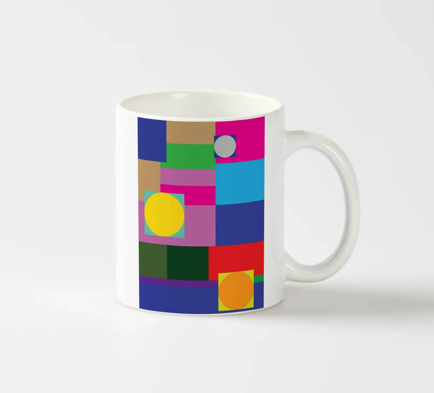 rectangle and circle ceramic mug by Plumpz
