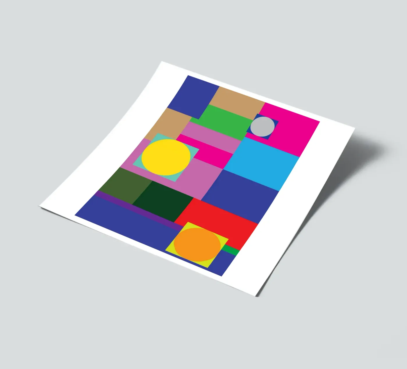 Rechteck und Kreis Stickerbogen von Plumpz