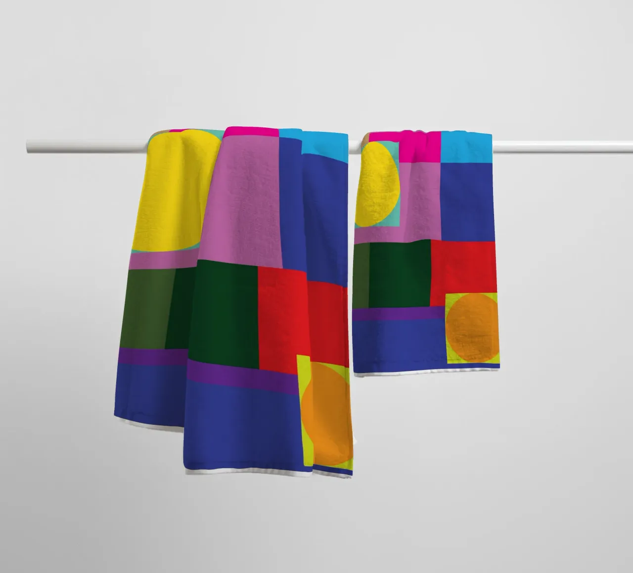 rectángulo y círculo toalla de baño de Plumpz