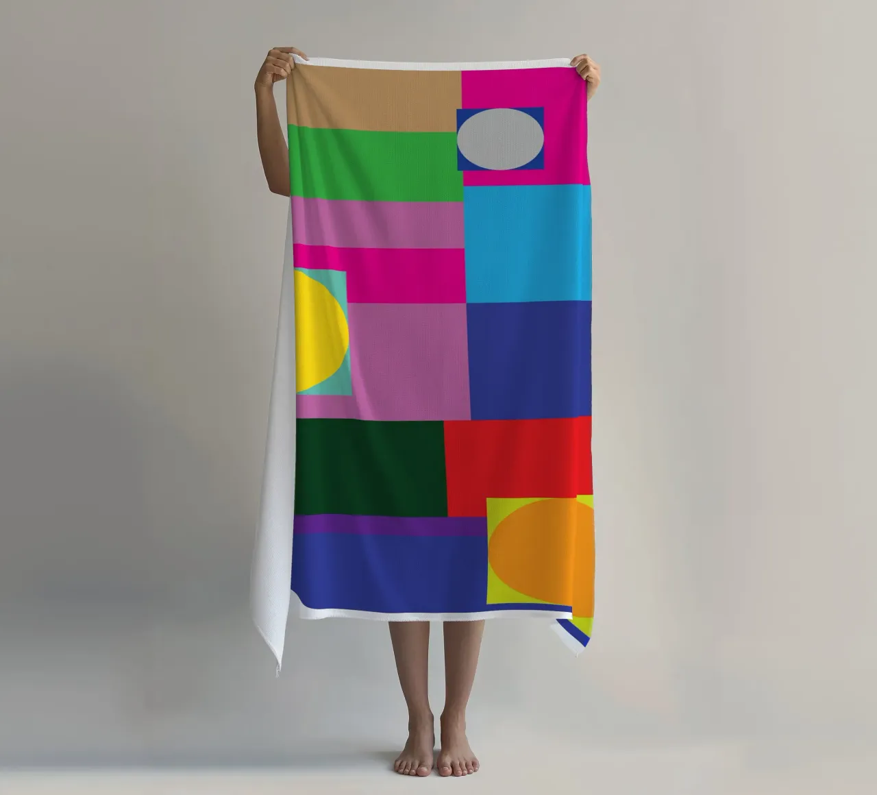 rettangolo e cerchio telo mare da Plumpz