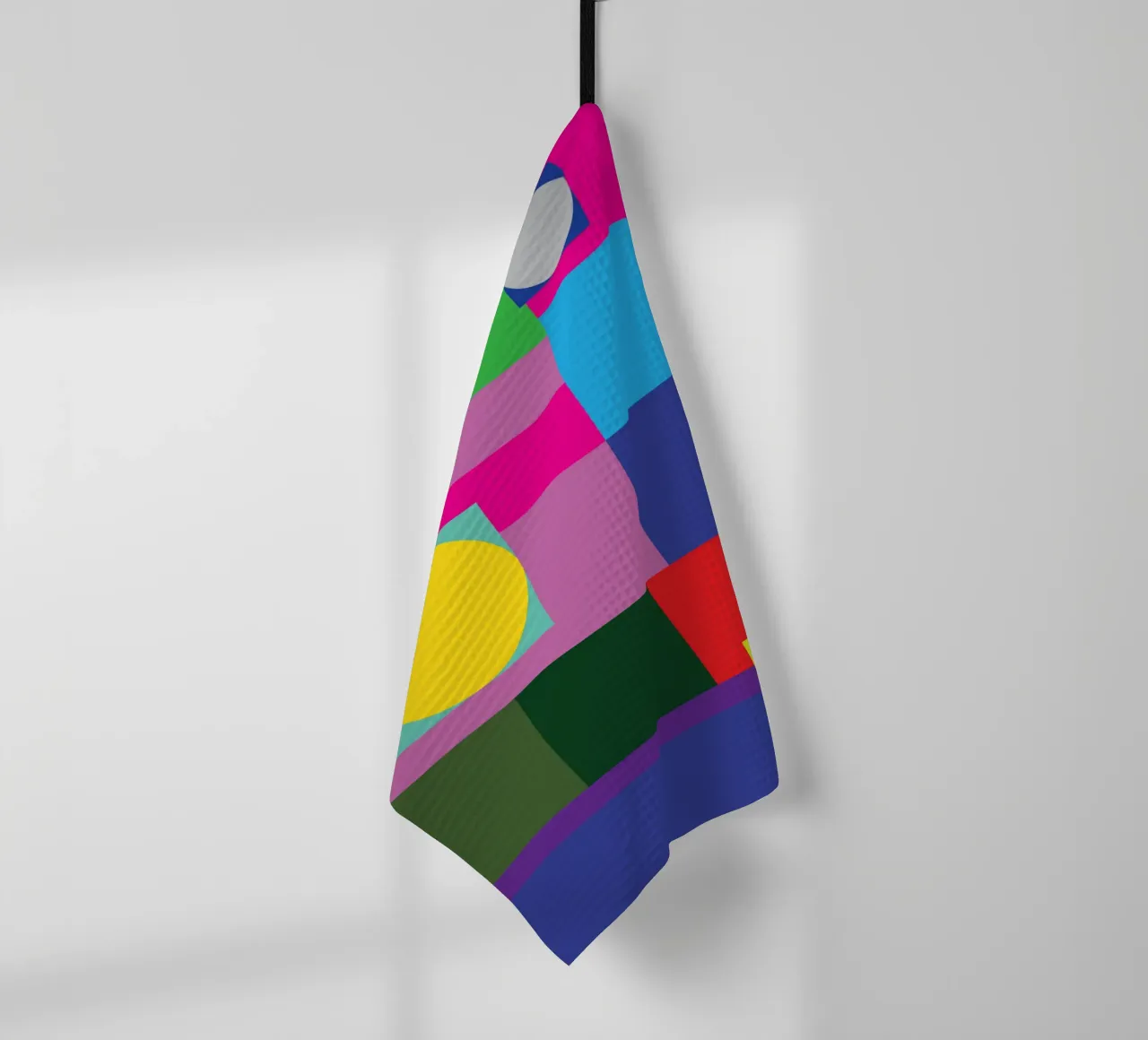 rectangle and circle tea towel by Plumpz