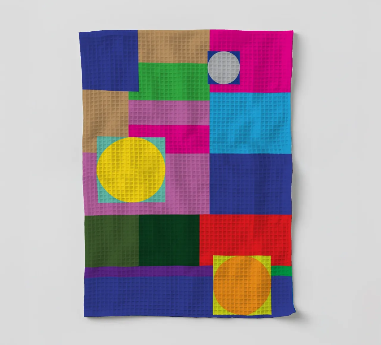 rectangle and circle tea towel by Plumpz