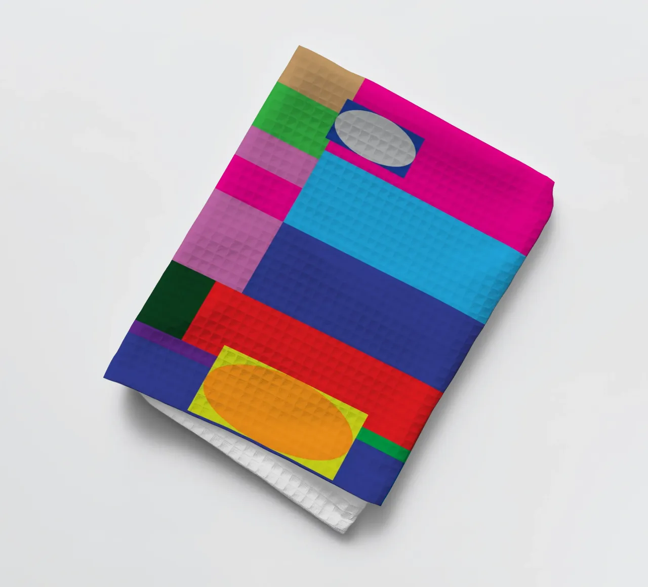 rectangle and circle tea towel by Plumpz