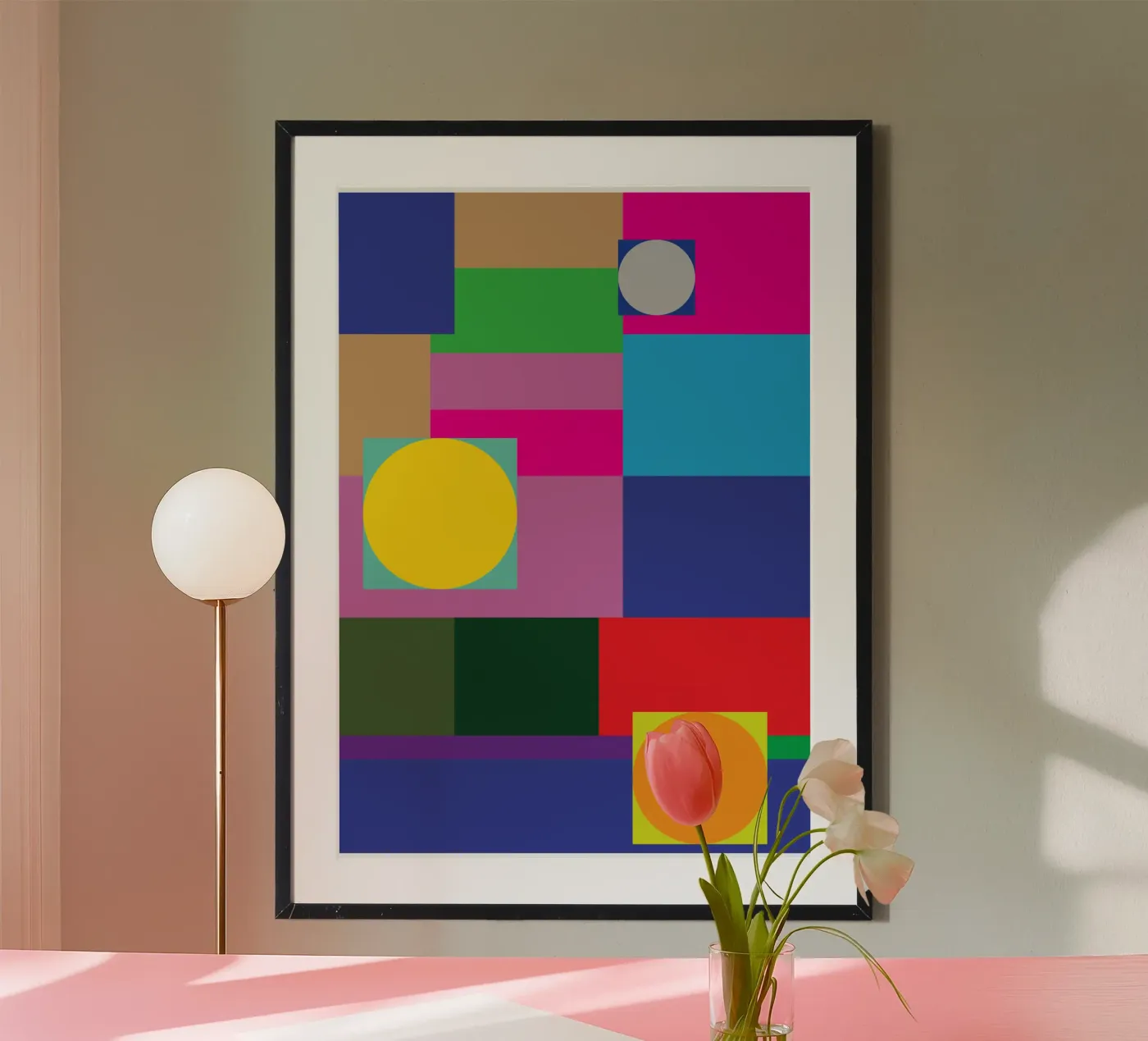 rectangle and circle poster by Plumpz