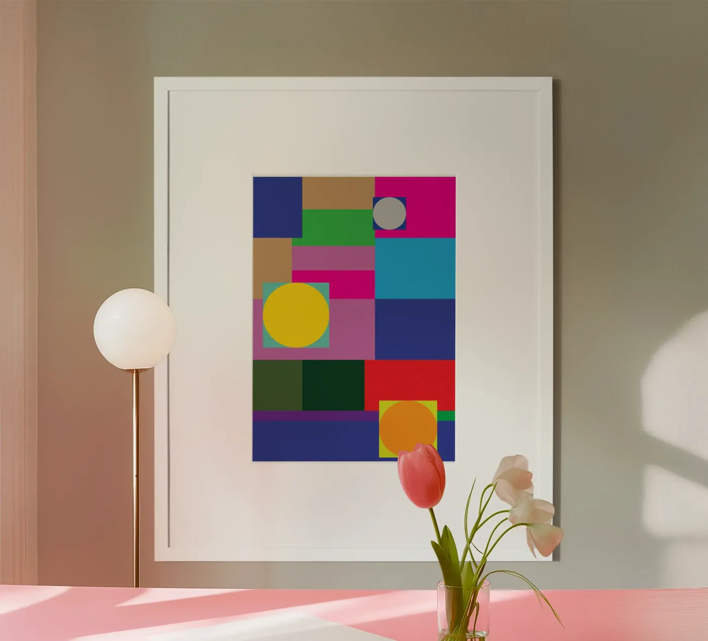 rectangle and circle poster by Plumpz