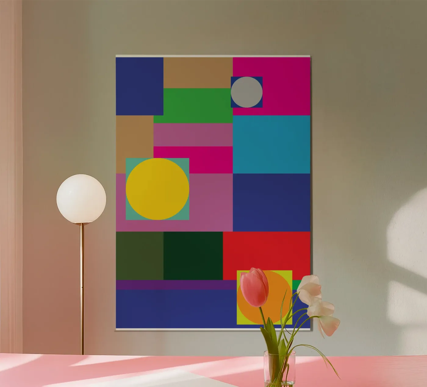 rectangle and circle poster by Plumpz