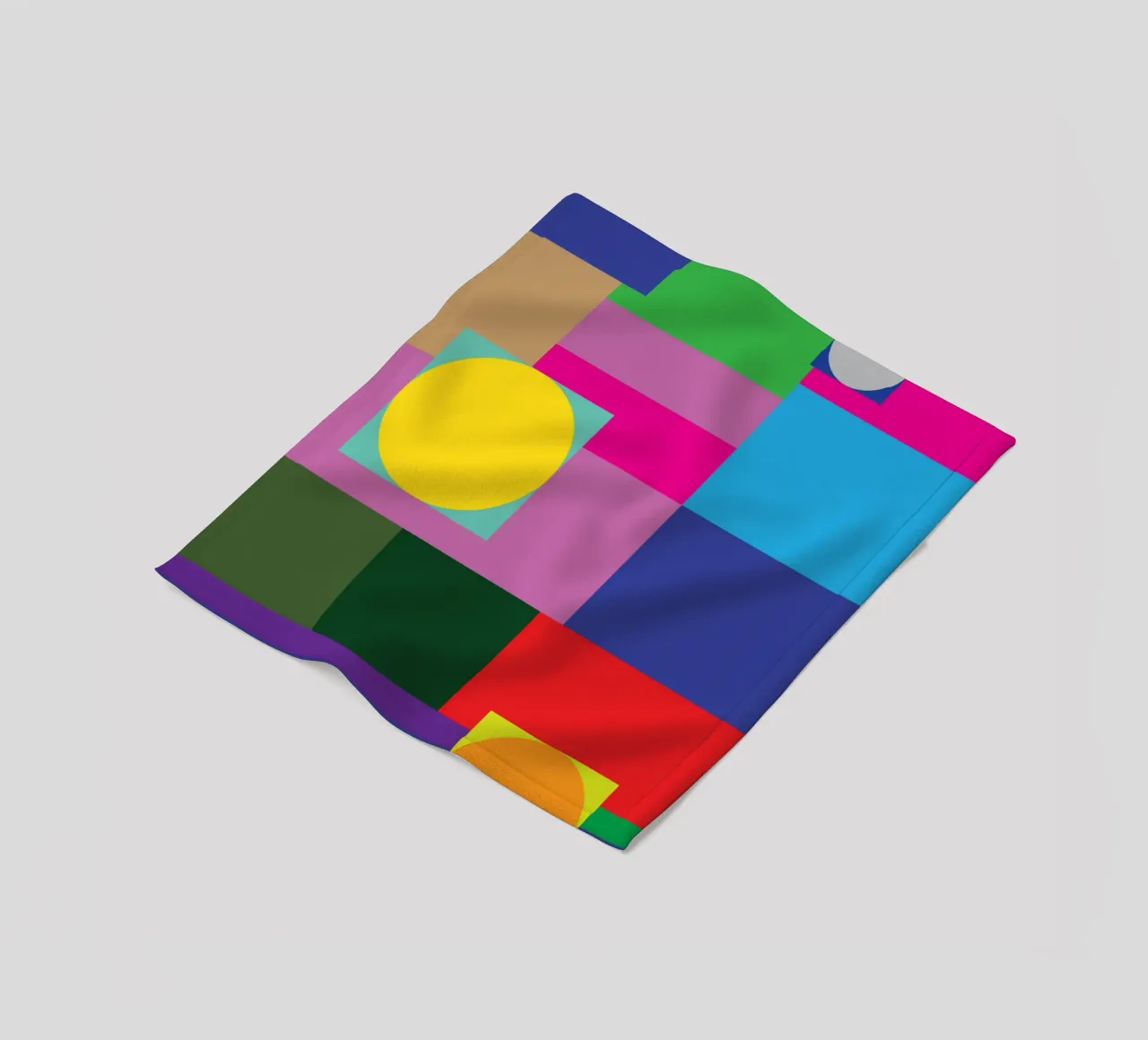 rectangle and circle fleece blanket by Plumpz