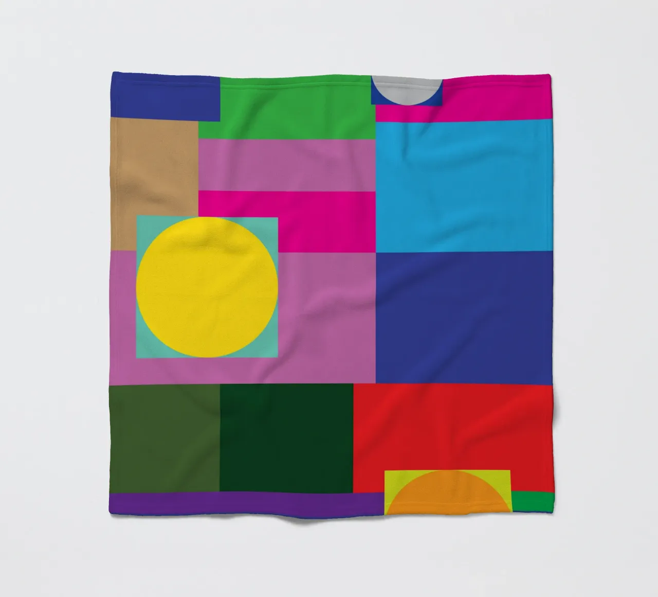 rectangle and circle fleece blanket by Plumpz