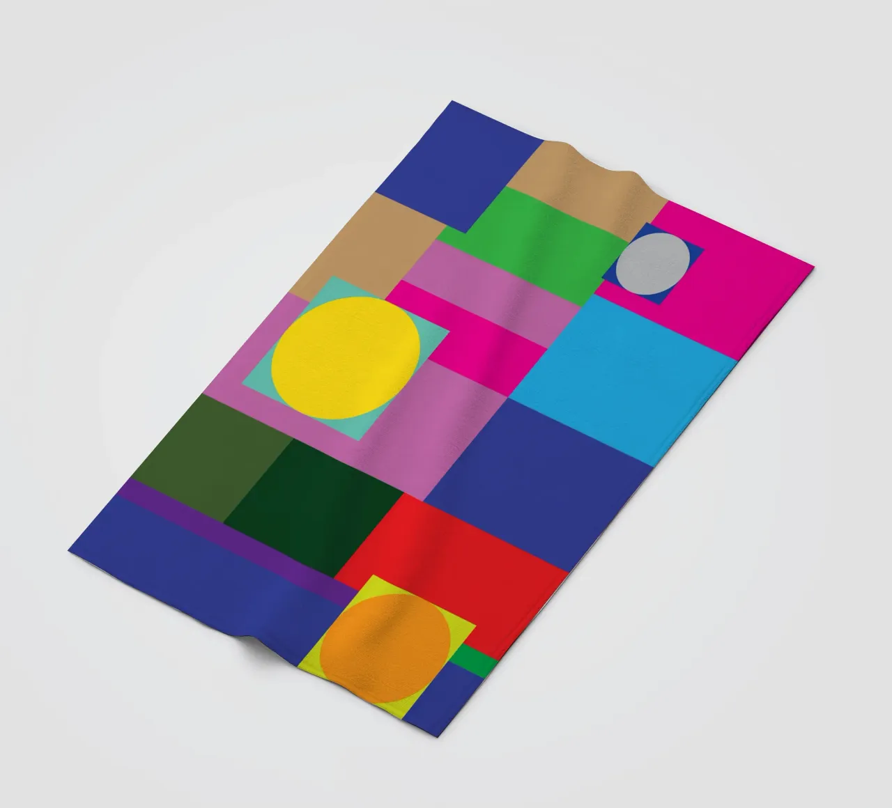 rectangle and circle fleece blanket by Plumpz