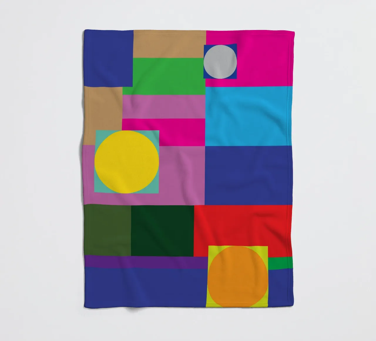 rectangle and circle fleece blanket by Plumpz