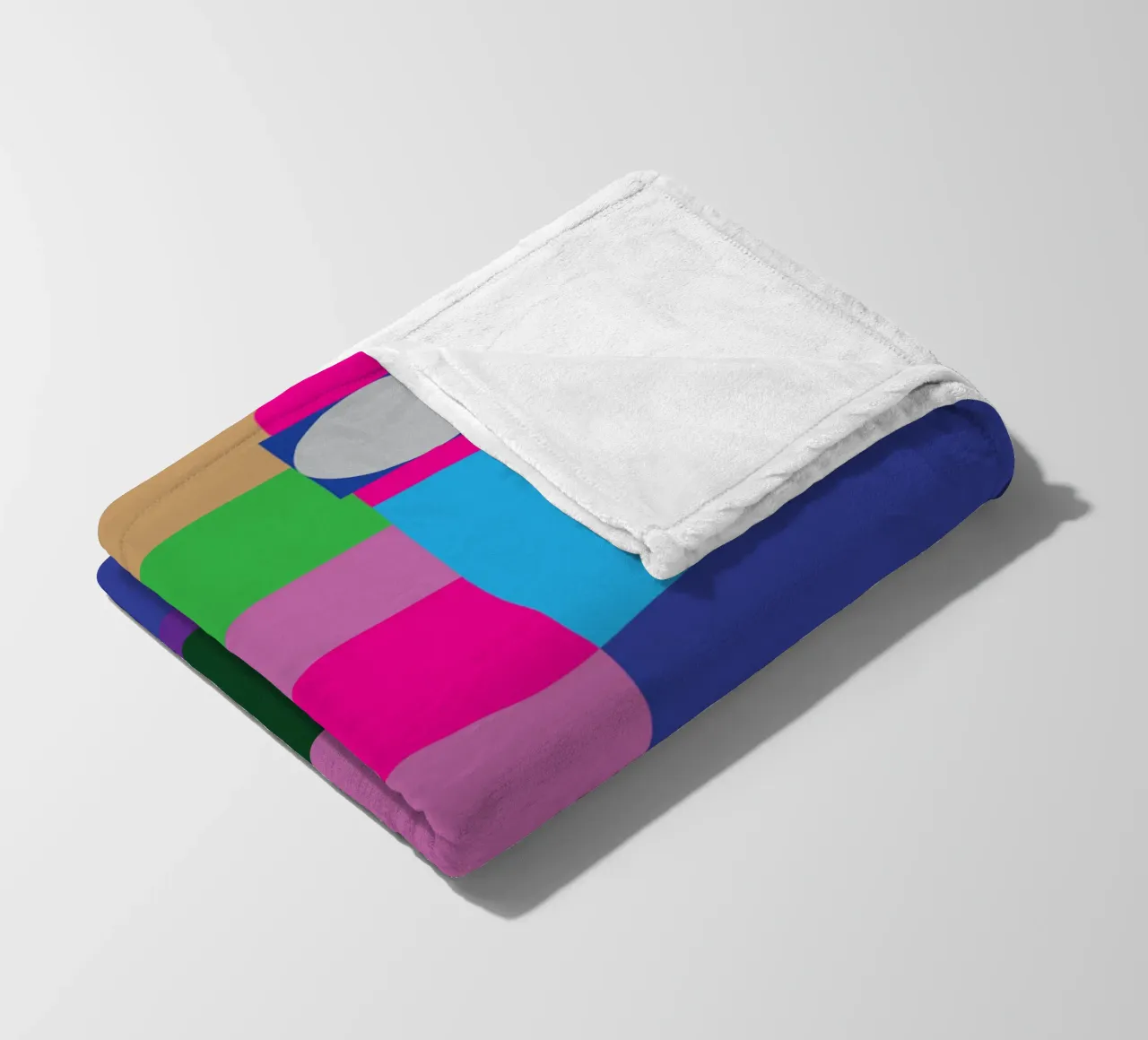 rectangle and circle fleece blanket by Plumpz
