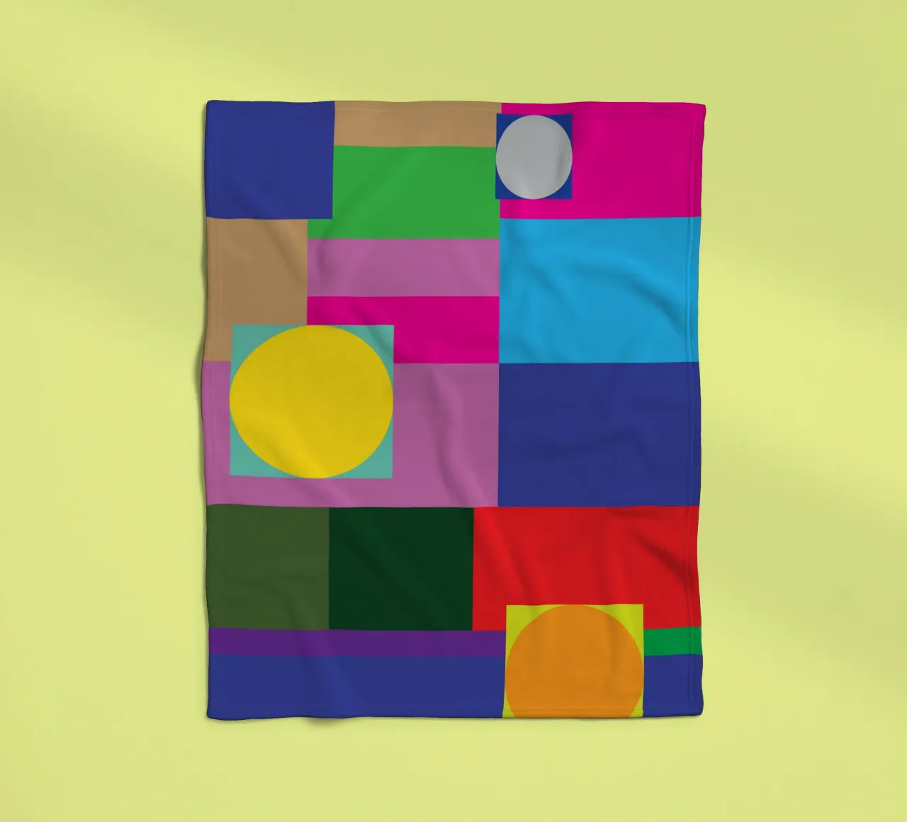 rectangle and circle fleece blanket by Plumpz