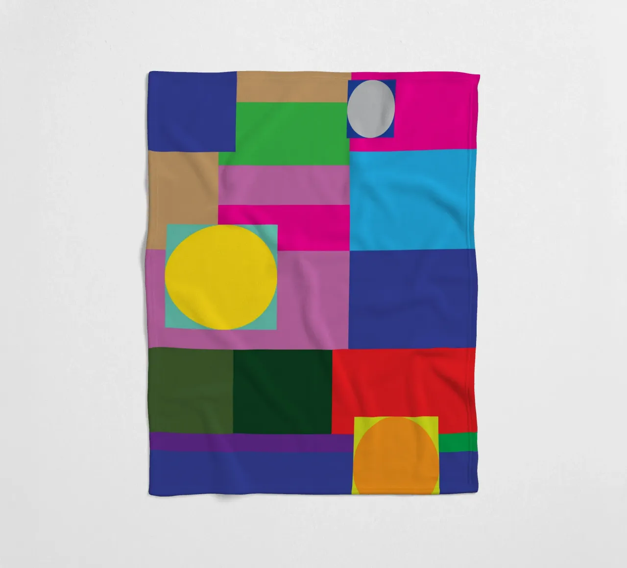rectangle and circle fleece blanket by Plumpz