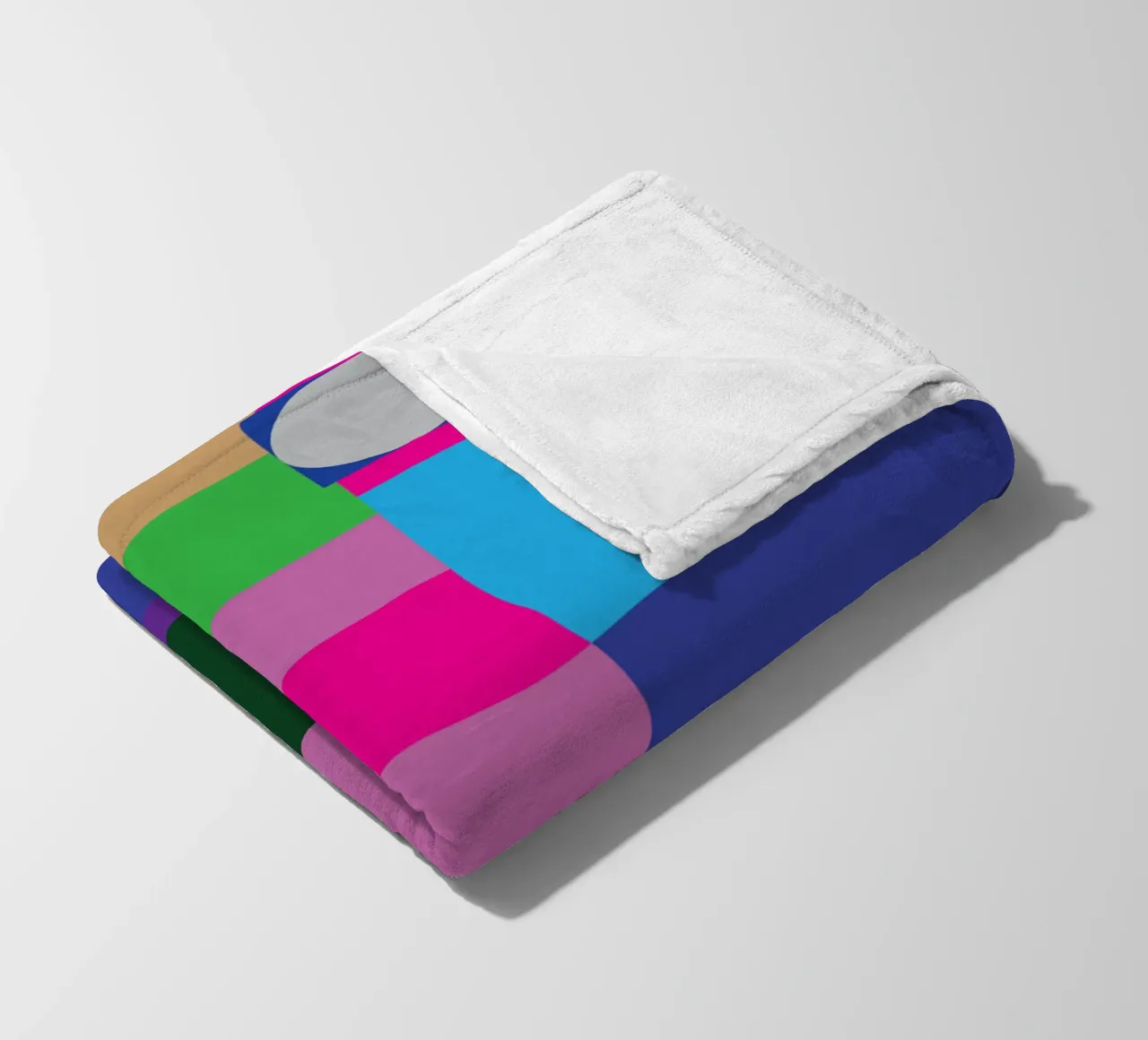 rectangle and circle fleece blanket by Plumpz