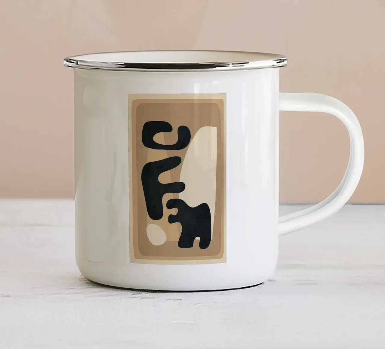 Modern Abstract Art 50 tazza in smalto da Flow Line