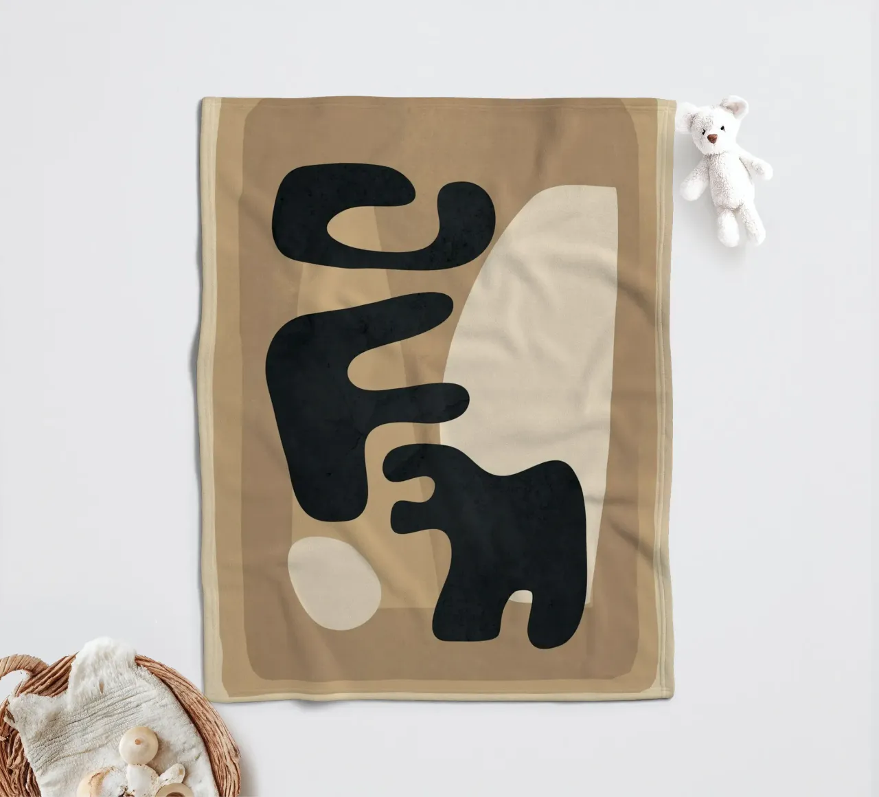 Modern Abstract Art 50 coperta in pile da Flow Line