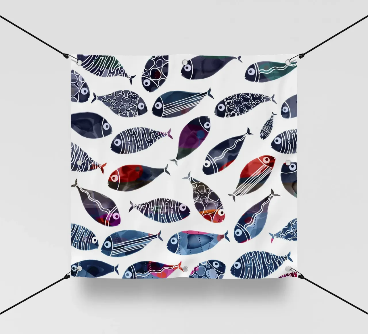 Pesce colorato telo in pvc da beamorello
