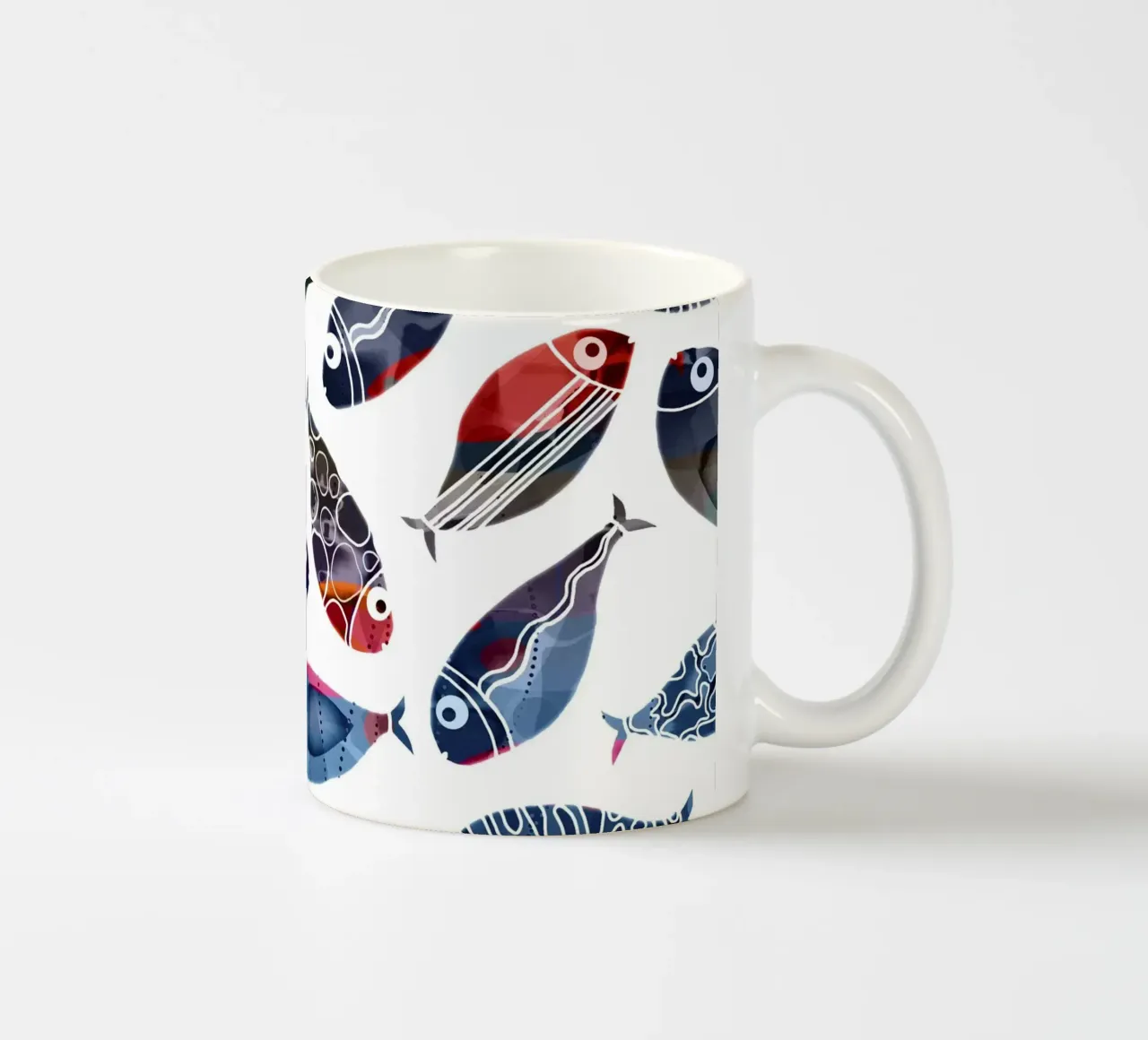 Pesce colorato tazza in ceramica da beamorello